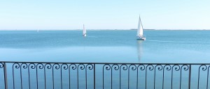 sailing on the Etang de Thau from the living room